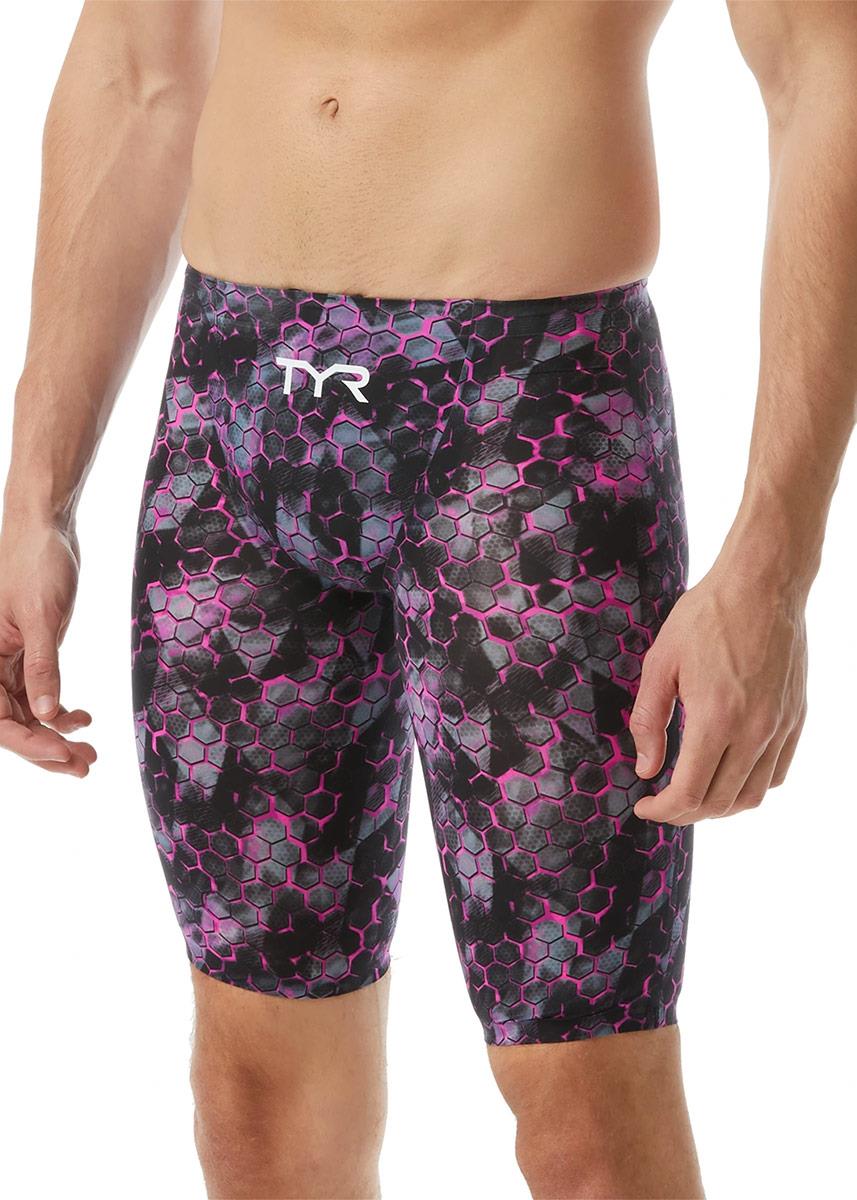 TYR Men's Avictor Supernova High Waist Jammer - Pink/Grey