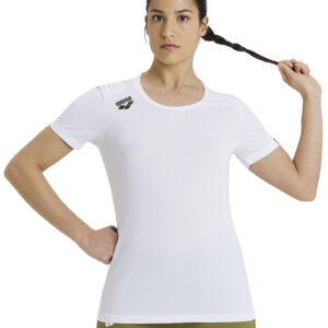 Arena Womens Solid T-Shirt - White