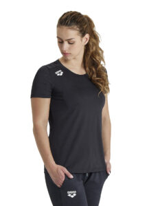 Arena Womens Solid T-Shirt - Black