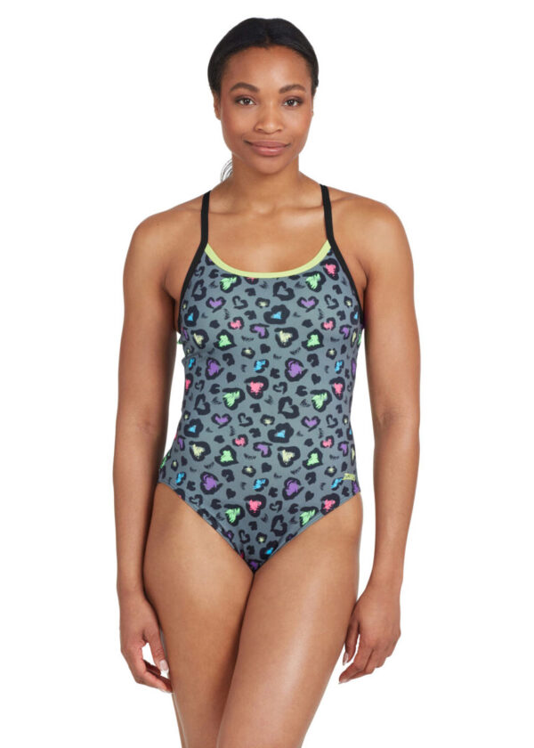 Zoggs Sprintback Swimsuit - Brave Heart Print