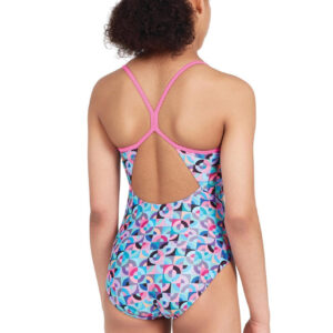 Zoggs Girls Sprintback Swimsuit – Rhythm Print