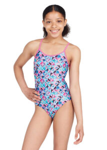 Zoggs Girls Sprintback Swimsuit - Rhythm Print