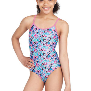 Zoggs Girls Sprintback Swimsuit - Rhythm Print