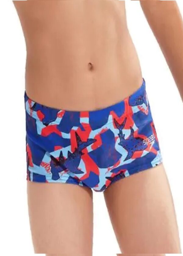 Speedo Boy's Allover Digital 13cm Briefs - Shark Infested Waters-0