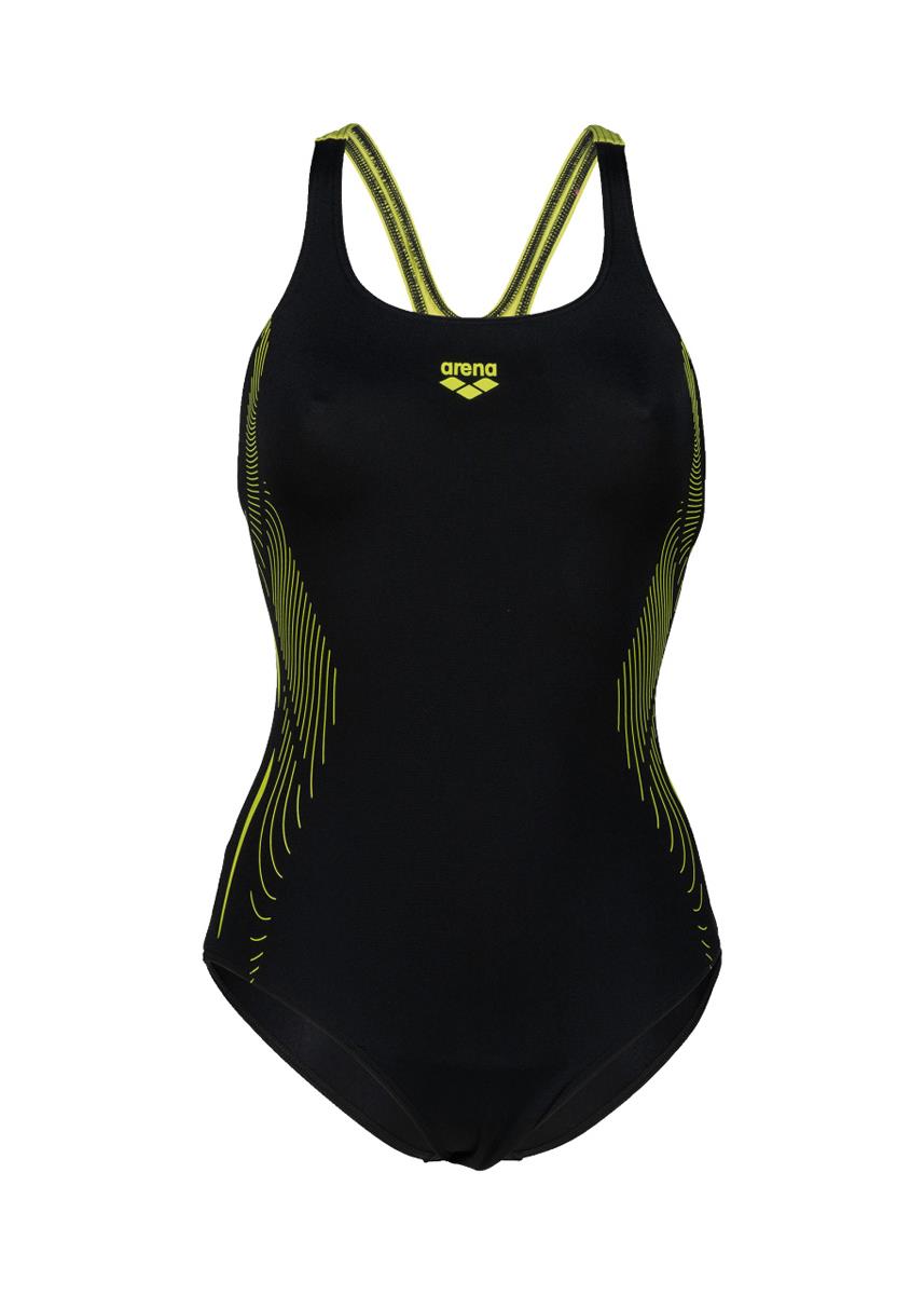 Arena Kikko Graphic Swim Pro Back Swimsuit - Black / Soft Green-571519