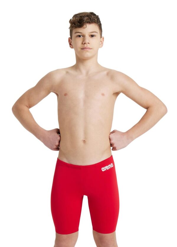 Arena Boy's Team Solid Jammer - Red/White