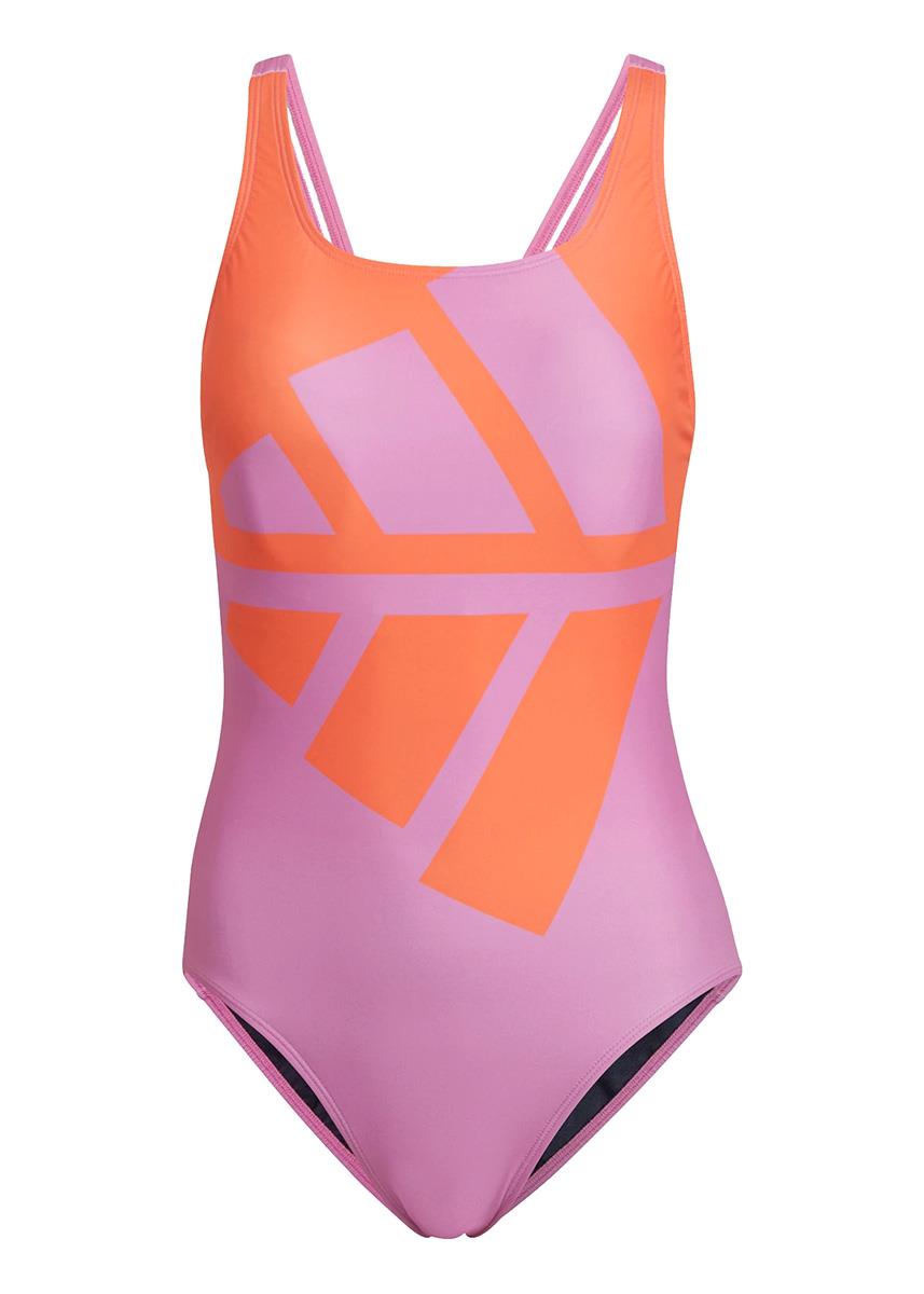 Adidas Womens 3 BARS Swimsuit - Pink-571312