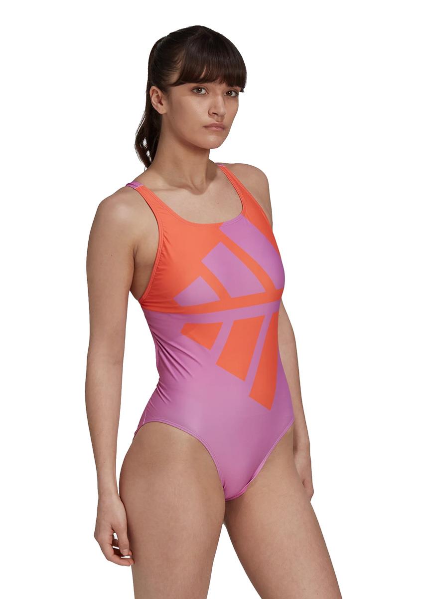 Adidas Womens 3 BARS Swimsuit - Pink-571307