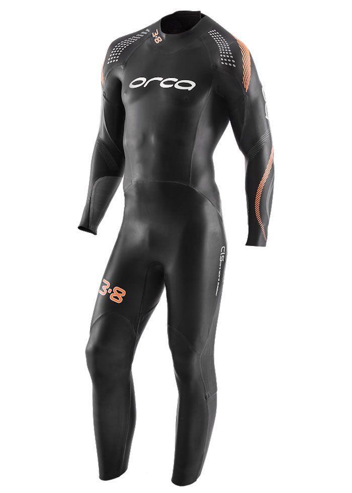 Orca Men's B-Grade 3.8 Fullsleeve Tri Wetsuit - Black/Orange-0