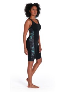 Speedo Leaderback Kneesuit - Black/ Tile/ USA Charcoal