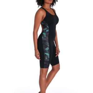 Speedo Leaderback Kneesuit - Black/ Tile/ USA Charcoal