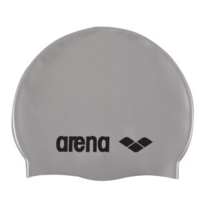 Arena Classic Silicone Swim Cap - Silver/Black-0