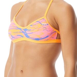TYR Wave Rider Mojave Tieback Bikini Top - Pink/Blue