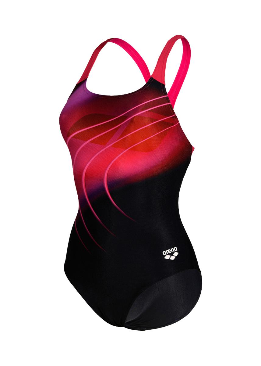 Arena Placement Swim Pro Back Swimsuit - Black/Freak Rose-571494