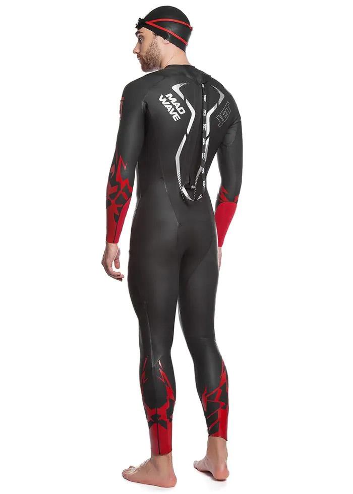 Mad Wave Men's Jet B Grade Wetsuit - Black / Red-brand