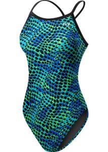 TYR Women's Swarm Diamond Fit Swimsuit - Blue/Green