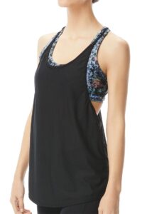 TYR Womens Botanic Madison 2 in 1 Tank - Black/Multi