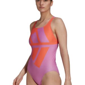 Adidas Womens 3 BARS Swimsuit - Pink