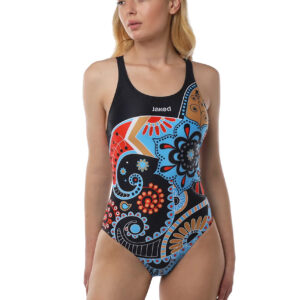 Jaked Paisley Swimsuit - Black/Multicolour