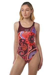 Jaked Women's Paisley Swimsuit - Bordeaux
