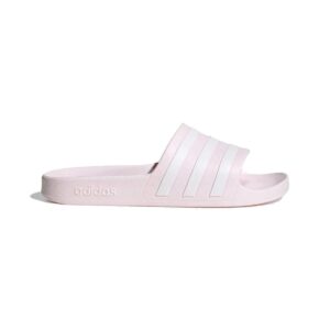 Adidas Womens Adilette Sliders - Pink/White-0