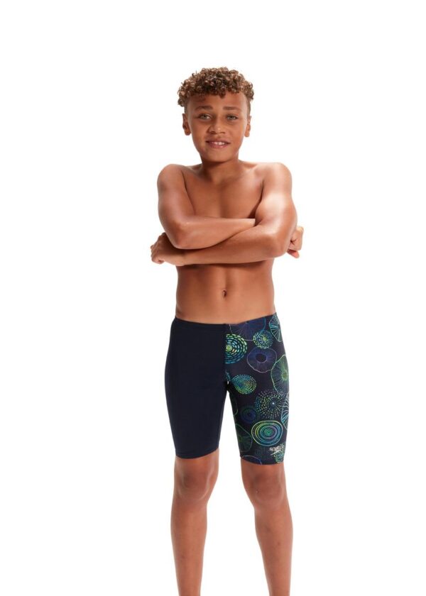 Speedo Boy's Allover Digital Jammer - Jellyfish Glows-0