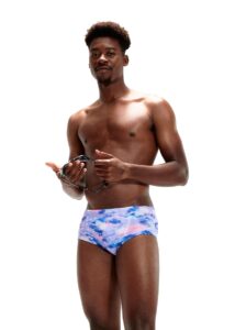 Speedo Allover Digital 13.5cm Briefs - Clearwater Dawn