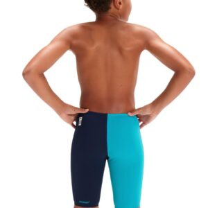 Speedo Fastskin Junior Endurance+ High Waisted Jammer – True Navy/ Aquarium/ Miami Lilac