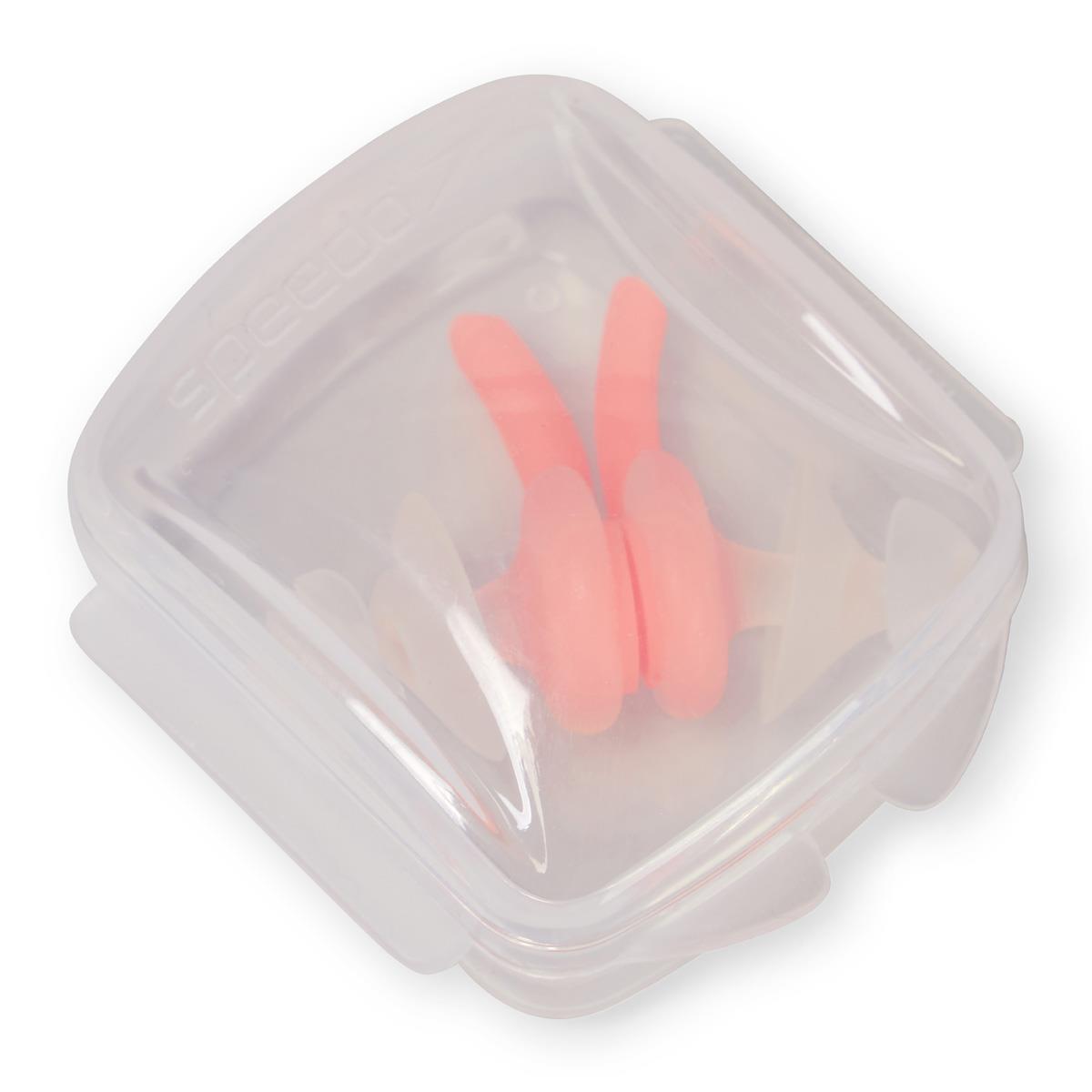Speedo Biofuse Earplugs - Clear/ Fluro Tangerine-0