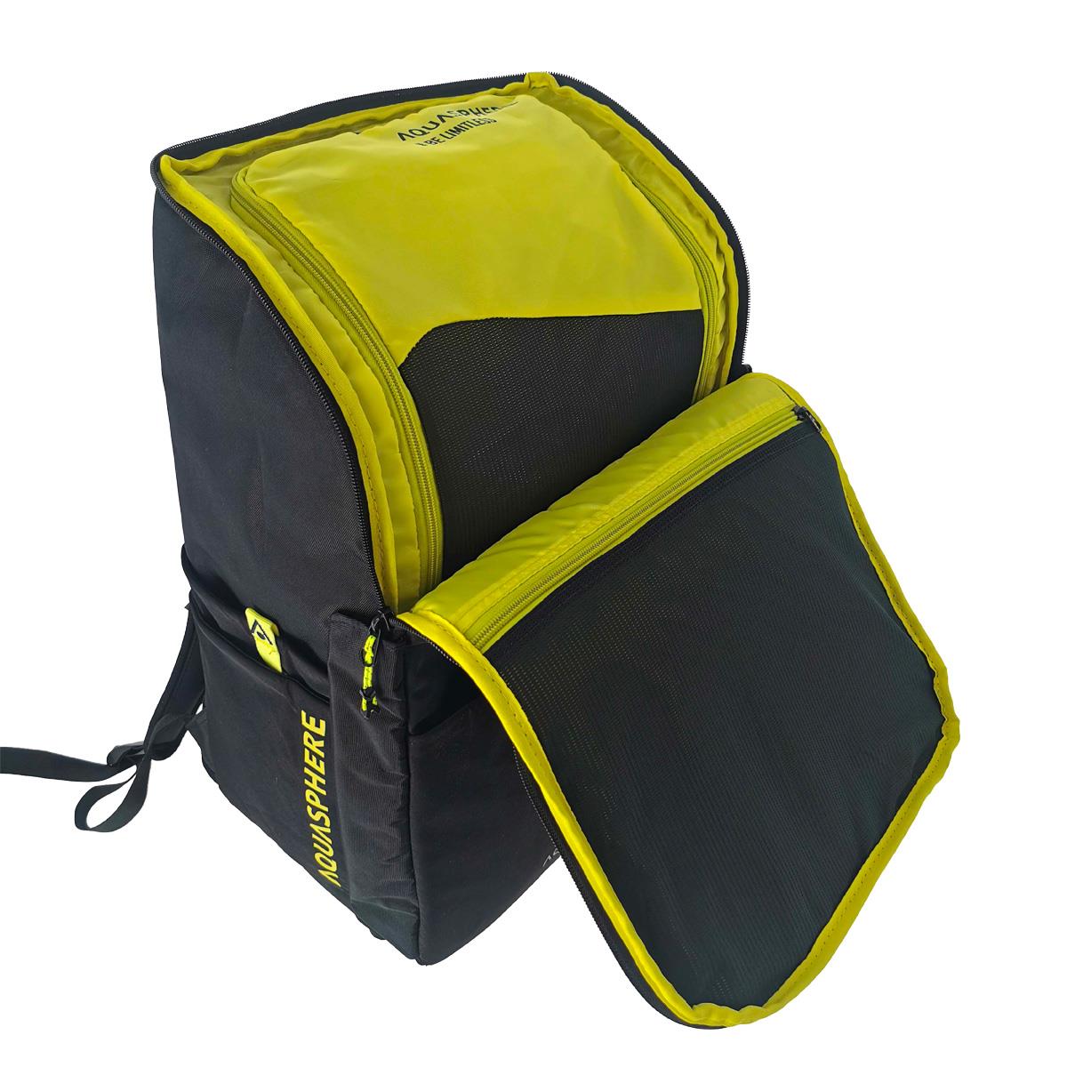 AQUA SPHERE TRANSITION BACKPACK 35L BLACK BRIGHT YELLOW-572803