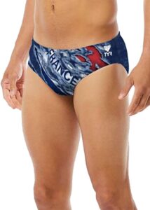 TYR DuraFast All Over Racer Brief - Red/White/Blue