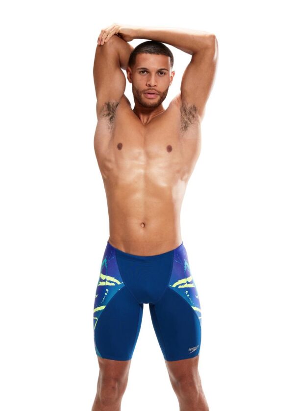 Speedo Placement Digital V-Cut Jammer - Ammonite/ Miami Lilac/ Bright Zest/ Aquarium-0
