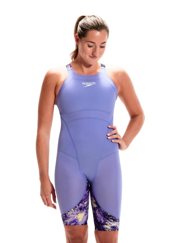 Speedo Fastskin LZR Ignite Openback Kneeskin - Miami Lilac/ Spritz/ Violet