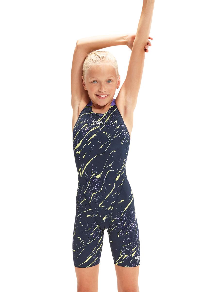 Speedo Fastskin Junior Endurance+ Kneeskin - True Navy/ Miami Lilac/ Spritz