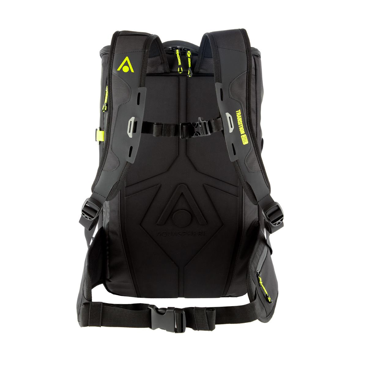 AQUA SPHERE TRANSITION BACKPACK 35L BLACK BRIGHT YELLOW-572802