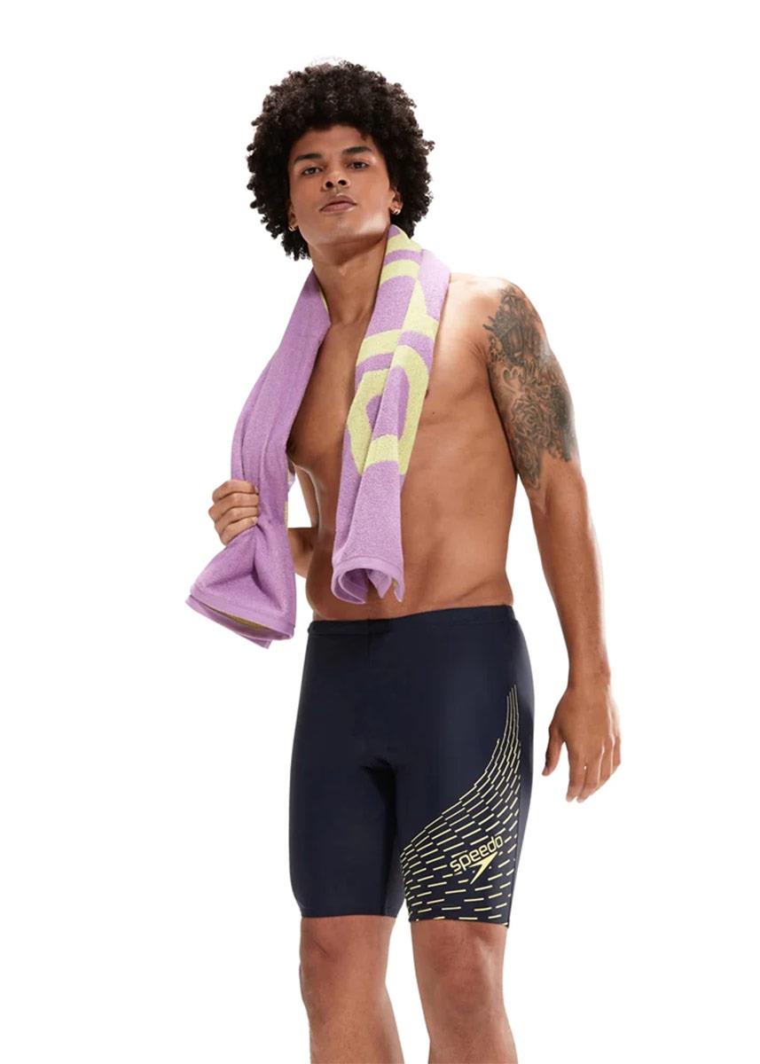 Speedo Medley Logo Jammer - Navy/Green-574252