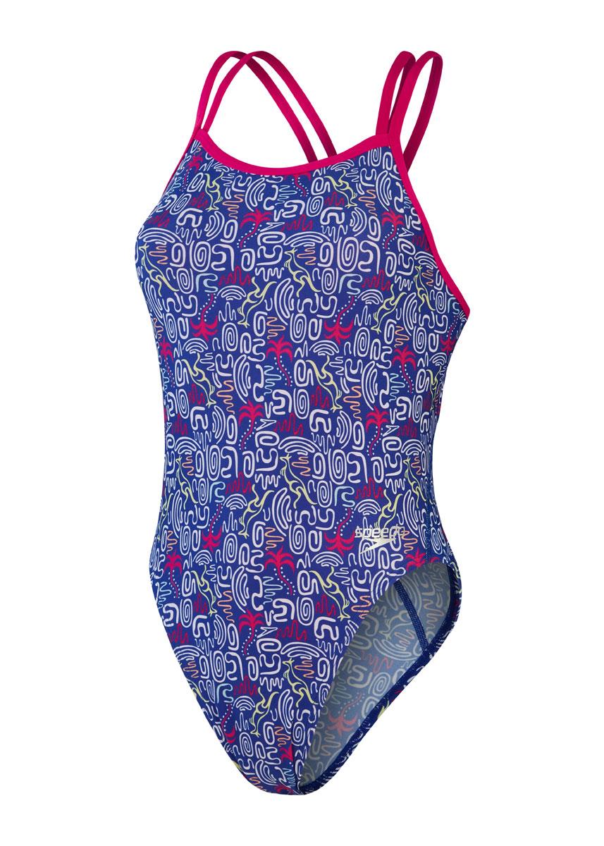 Speedo Allover Digital Starback Swimsuit - Jump Around-573651