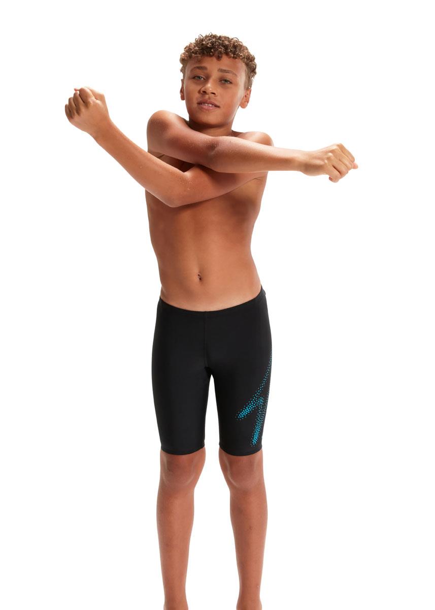 Speedo Boy's HyperBoom Placement Jammer - Black/ Bolt-574160