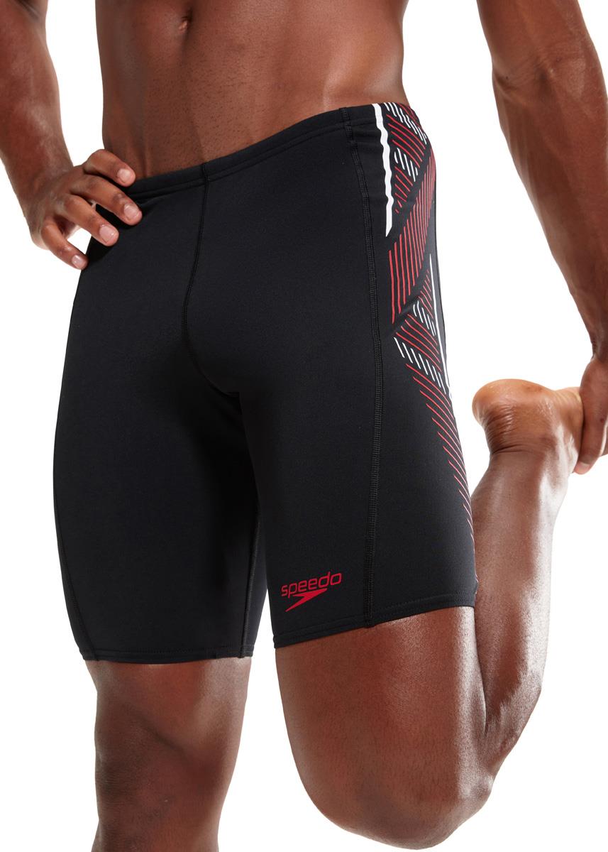 Speedo Tech Panel Jammer - Black/ Fed Red/ White-574233