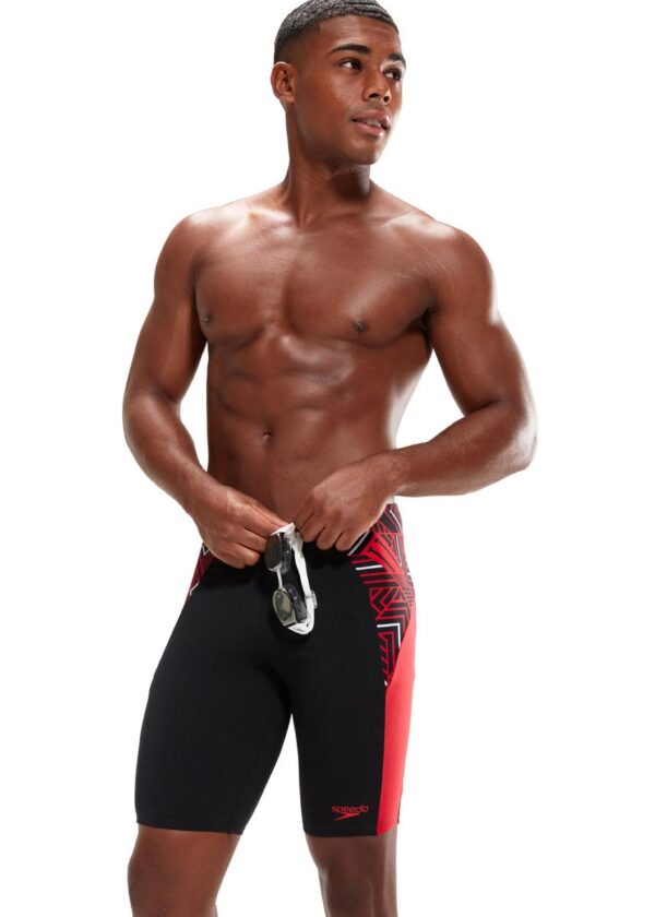 Speedo Eco Endurance+ Splice Jammer - Black/ Fed Red/ White