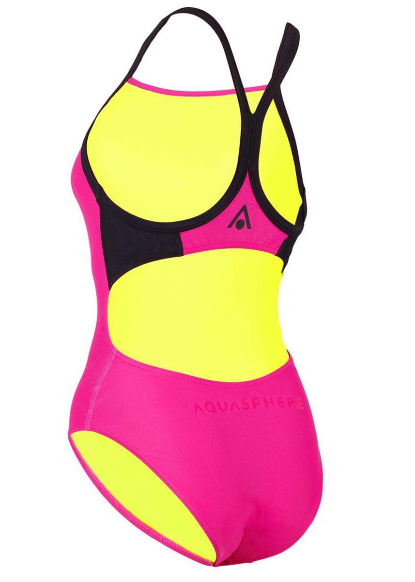Aquasphere Women's Essential Flyback Swimsuit - Bright Pink/Black-574051