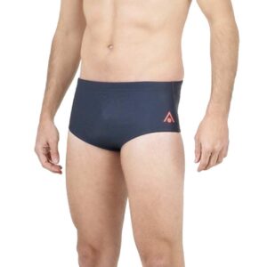 Aqua Sphere Men's Essentials 14cm Briefs - Dark Grey / Coral