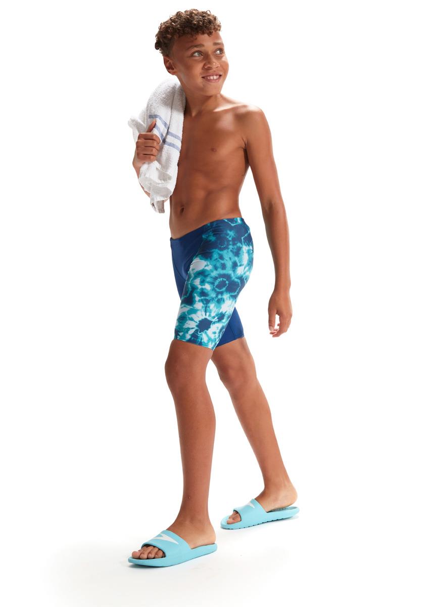 Speedo Boy's Digital Allover V-Cut Jammer - Ammonite Blue/ Blue Tack/ Aquarium-574166