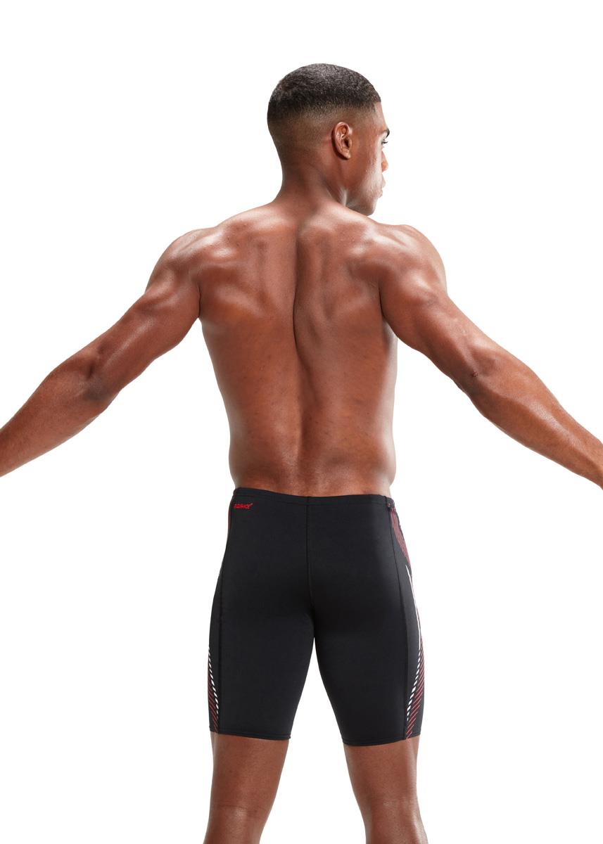 Speedo Tech Panel Jammer - Black/ Fed Red/ White-brand