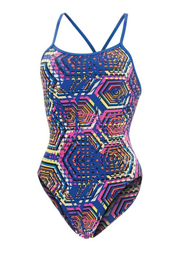 Dolfin Kids Reliance Hive V-Back Swimsuit - Multi Royal-0