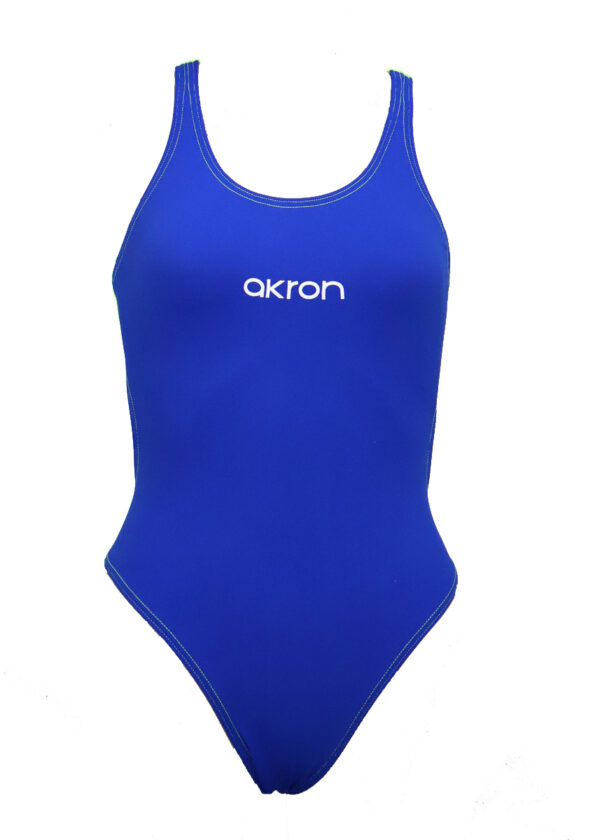 Akron Girls Babbitt Evo Bicolour Swimsuit - Blue / Fluro Green-0