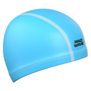 Mad Wave PUT Coated Swim Cap - Azure
