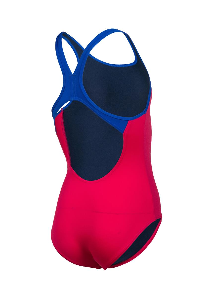 Arena Girl's Biglogo Junior Swimsuit - Freak Rose / Neon Blue-575301