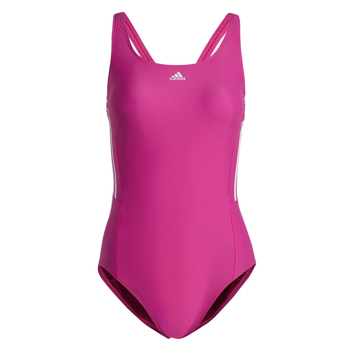 Adidas Women's MID 3-Stripes Swimsuit - Pink/White-575070
