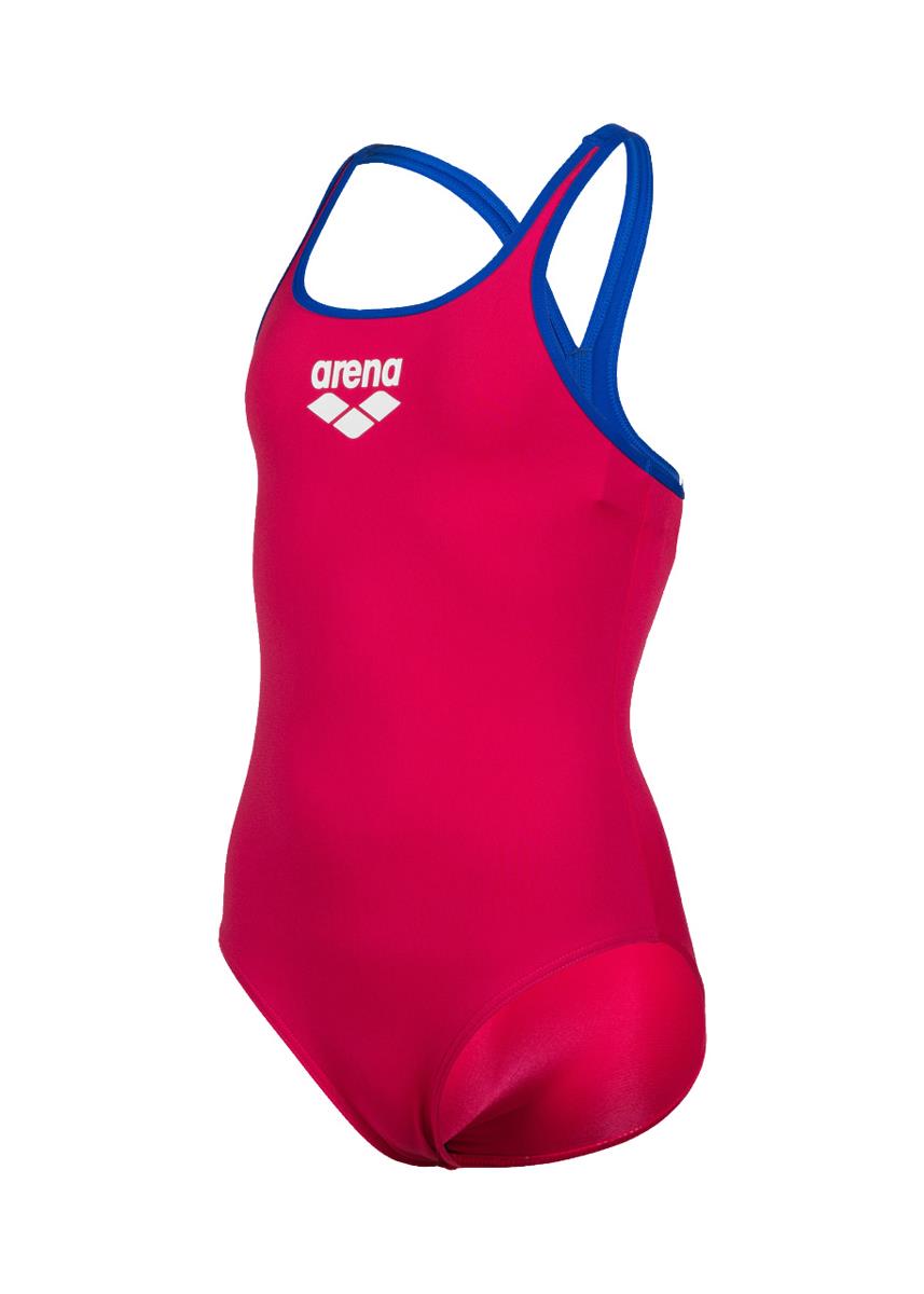 Arena Girl's Biglogo Junior Swimsuit - Freak Rose / Neon Blue-575298